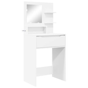 vidaXL Slaapkamer Kaptafels Wit 80 x 39,6 x 135 cm Bewerkt hout