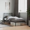 vidaXL Bedframe met hoofdbord metaal zwart 80x200 cm