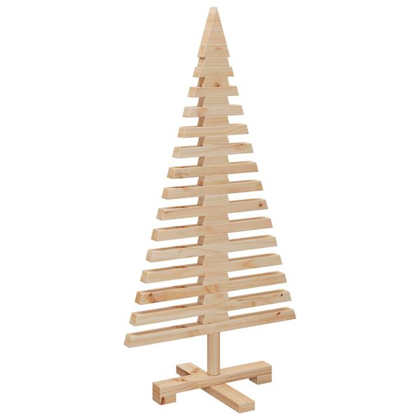 vidaXL Kerstdecoratie kerstboom 90 cm massief grenenhout