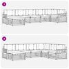 vidaXL Sofa-Sets 7 pcs Natuurlijk en Lichtgrijs Massief Acaciahout