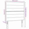 vidaXL Hoofdbord met hoofdeinde Taupe 100 cm Nep Leer