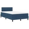 vidaXL Boxspring bed met matras met LED Blauw 120 x 190 cm Stof
