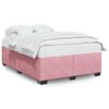 vidaXL Bedframe fluweel roze 140x200 cm