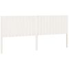 vidaXL Hoofdbord 205,5x4x100 cm massief grenenhout wit