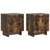 vidaXL Nachtkastje 2 st Gerookt eiken 43 x 34,5 x 50 cm Bewerkt hout