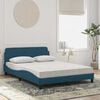 vidaXL Bed met matras "Dover" fluweel blauw 140x200 cm