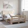 vidaXL Bedframe met hoofdbord massief grenenhout wit 140x200 cm