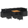 vidaXL Tuinbankenset 9 st Zwart poly rattan
