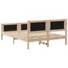 vidaXL Bedframe Bruin en taupe 140 x 200 cm Massief grenenhout