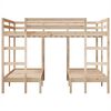 vidaXL Stapelbed 3-voudig massief grenenhout 140x200/70x140 cm