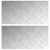 vidaXL Trap Tread 2 st 60 x 30 cm Zilver Aluminium Rechthoekig