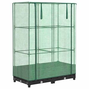vidaXL Plantenbak verhoogd met kashoes 80x40x123 cm rattanlook