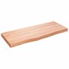 vidaXL Tafelblad 100x40x(2-6)cm behandeld massief eikenhout lichtbruin