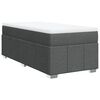 vidaXL Boxspring met matras stof donkergrijs 90x190 cm