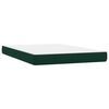 vidaXL Boxspring met matras fluweel donkergroen 140x210 cm