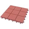 vidaXL Terrastegels 10 st 30,5x30,5 cm kunststof rood