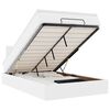 vidaXL Bed poef met matrassen en LED's 120x190cm kunstleer zuiver wit