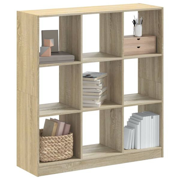 vidaXL Boekenkast 102x32x108 cm bewerkt hout sonoma eikenkleurig