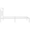 vidaXL Bedframe met hoofdbord metaal wit 100x190 cm