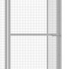 vidaXL Kattenkooi 3x1,5x1,5 m gegalvaniseerd staal