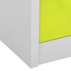 vidaXL Lockerkasten 2 st 90x45x92,5 cm staal lichtgrijs en groen