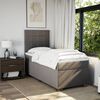 vidaXL Boxspring met matras stof taupe 90x200 cm