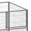 vidaXL Hondenkennel 100x100x70 cm staal zilverkleurig