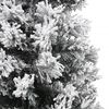 vidaXL Kunstkerstboom met sneeuw smal 150 cm PVC groen