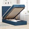 vidaXL Ottoman bed met matras en LED's 80x200cm stof blauw
