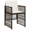 vidaXL Tuinstoelen 4 st met kussens poly rattan bruin