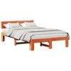 vidaXL Bedframe Wasbruin 120 x 190 cm Massief grenenhout