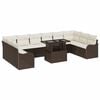 vidaXL Tuin Sofa Set 11 st Bruin Poly riet