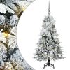 vidaXL Kunstmatige Inklapbare Kerstboom Groen en wit 120 cm PE en PVC