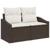vidaXL Tuin Sofa Set met kussen met opslag 9 pcs Bruin Poly riet