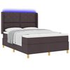vidaXL Boxspringbed met matras met hoofdeinde Bruin 160 x 200 cm Stof