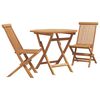 vidaXL Tuin eettafelset 3 st Bruin Massief Acaciahout