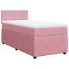 vidaXL Boxspring met matras fluweel roze 80x200 cm