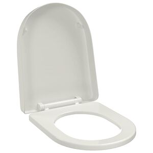 vidaXL Toiletbril soft-close vierkant wit