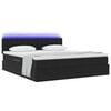 vidaXL Opbergbed met LED met matras met LED Zwart 160 x 200 cm Fluweel