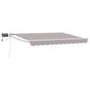 vidaXL Handbediende luifel met LED's Lichtgrijs en wit. 2,5 x 2 m