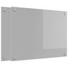 vidaXL Keukenachterwand 2 st Lichtgrijs 80 x 60 cm gehard glas