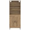 vidaXL Hoge kast Artisan Eiken 69,5 x 34 x 180 cm Bewerkt hout