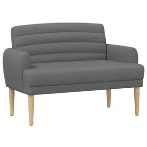 vidaXL Loungebank met knopencomfort Donkergrijs 116 x 67 x 80 cm Stof