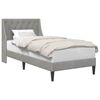 vidaXL Bedframe met hoofdeinde Lichtgrijs 80 x 200 cm Fluweel