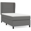 vidaXL Boxspring met matras kunstleer grijs 100x200 cm