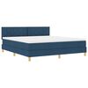 vidaXL Boxspring bed met matras met hoofdeinde Blauw 180 x 200 cm Stof