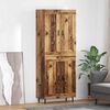 vidaXL Hoge kast 2 pcs Oud Hout Bewerkt hout