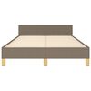 vidaXL Bedframe zonder matras 120x190 cm stof taupe