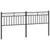 vidaXL Vervangend hoofdbord 193 cm metaal zwart