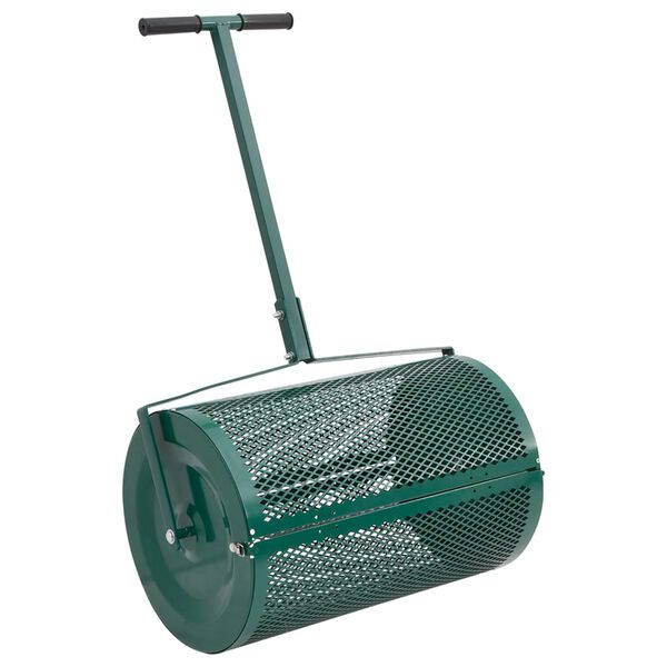 vidaXL Compoststrooier 75L Ø40x60 cm staal groen